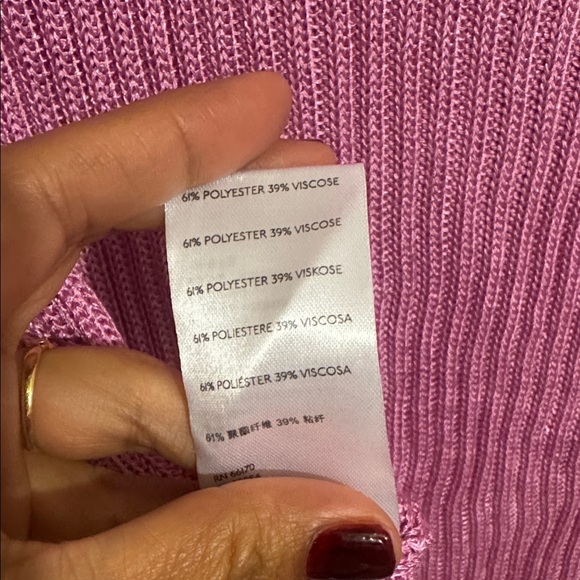 Free People Game On Cardi in Metallic Pink Ribbed - Picture 6 of 6